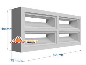 kích thước lam thông gió bê tông 005