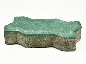 Gạch bê tông lát nền con sâu màu Xanh