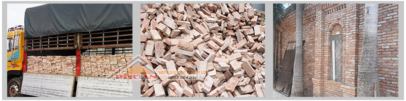 công trình gạch xây tường giả cổ