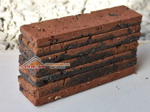 nhiều viên gạch giả cổ màu nâu ốp 5x20