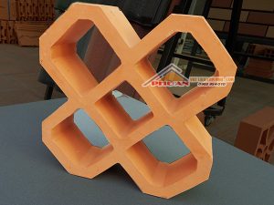 gạch bông gió đất nung đồng nai hoa mai hình 2